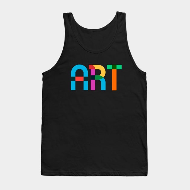 Artsy Art Style Colourful Design Tank Top by Teatro